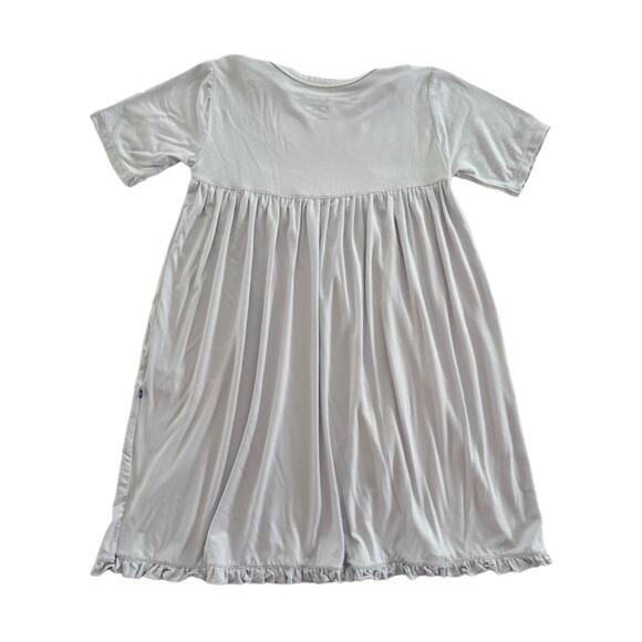 Kickee Pants Light Blue Bamboo Short Sleeve Swing Dress Size S(6/8) - Picture 3 of 4